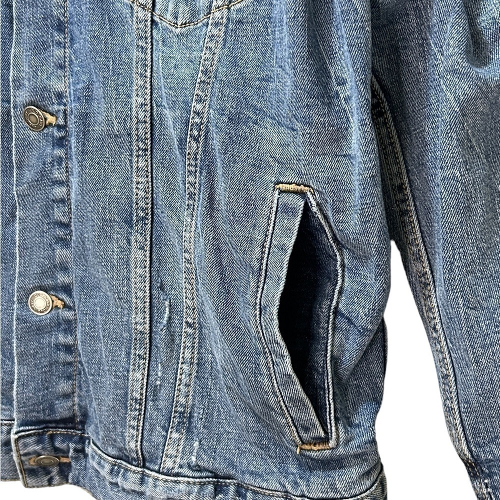 Old Navy Disstressed Blue Jean Jacket - Picture 3 of 5